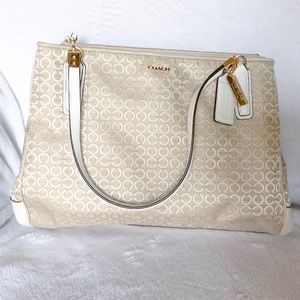 COACH light gold shoulder bag